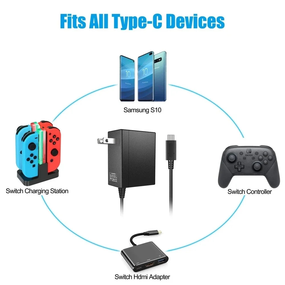 Switch Power Adapter and Switch Lite Plug Fast Charger AC Adapter Mobile Phone Charger