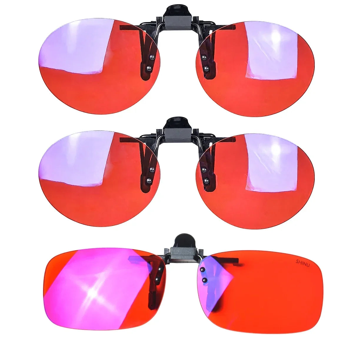 Anti Blue Light Lenses Clip On Red Lenses Better Sleep Clip On Orange Lens For Gaming Or Working Yellow Driving Lens Polarized