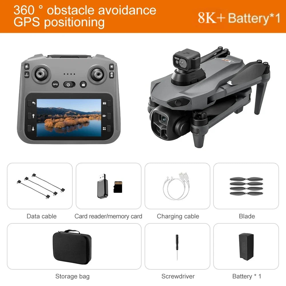 Lenovo V916MAX Drone 8K Dual Camera 5G WIFI FPV Large Screen Remote Control Foldable RC Quadcopter