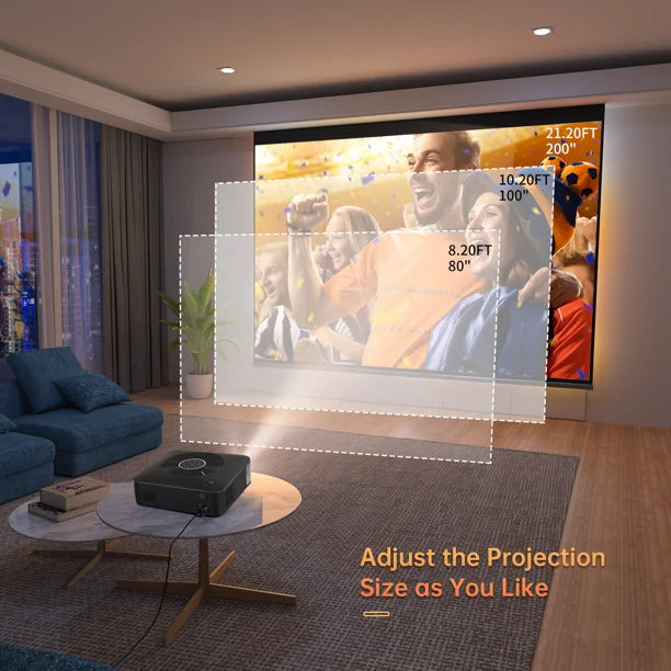 Portable 4K Projector 1080P 2.4G/5G WiFi Video Home Movie Theater Cinema