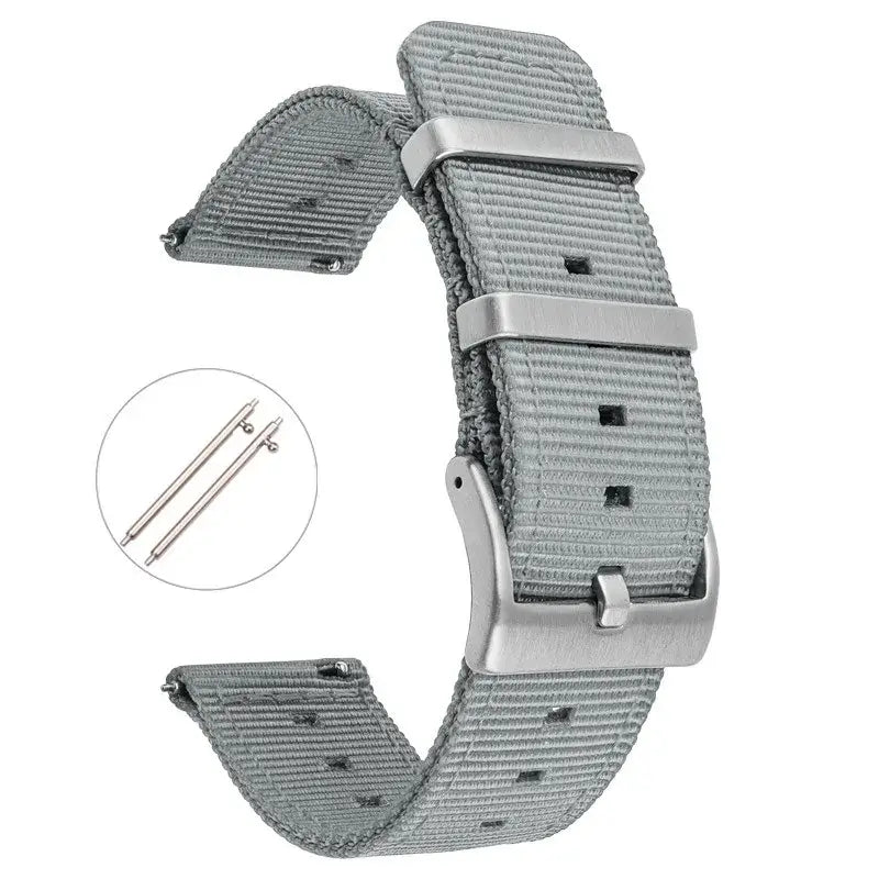 Garmin 18/20/22mm Quick Release Two-Piece Woven Nylon Band with Twin Metal Keepers