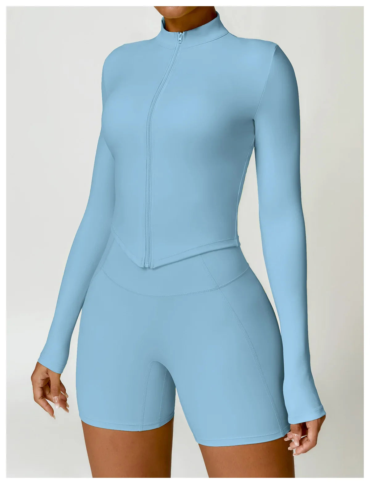 Chaqueta de mujer con cremallera completa y estilo deportivo