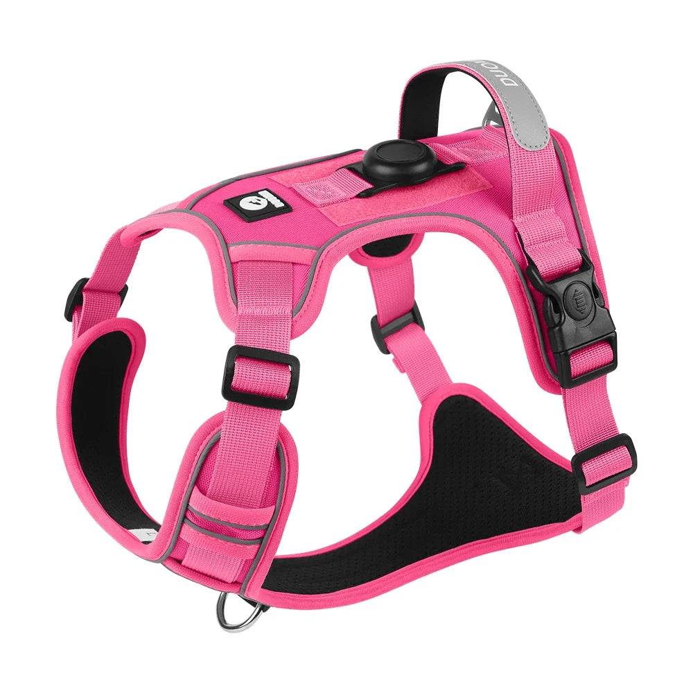 Dog Harness With AirTag Holder No Pull Reflective Lightweight Waterproof Vest For Small Medium Dogs Anti Lost Pet Accessory