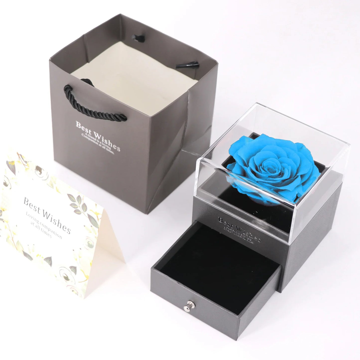 Luxury Red Zircon Heart Necklace With Rose Flower Gift Box For Girlfriend Birthday Valentine Gift  Romantic Accessories