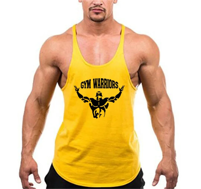 Camiseta Muscleguys sin mangas tipo tirantes finos para fitness