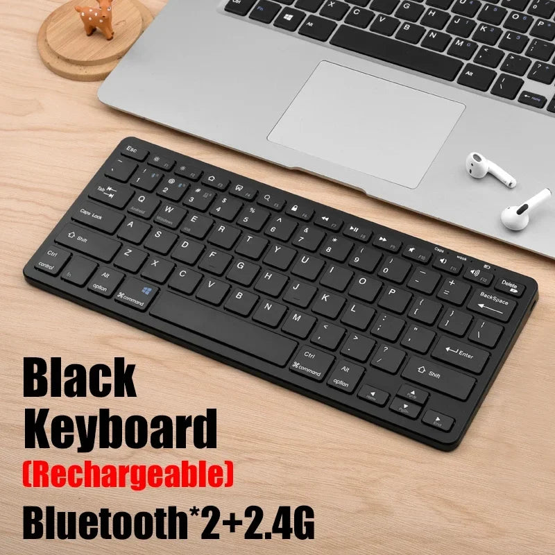 2.4G Wireless Keyboard Mouse Set Bluetooth 5.0 Keyboard Mouse Combo 2 modes Mini Keyboard Mouse For Laptop PC Accessories