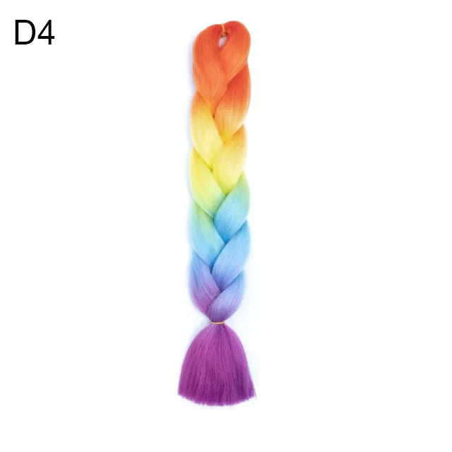 24-Inch Yaki Braids Ombre Jumbo Braiding Hair | Green Synthetic Hair Extensions for DIY Styles
