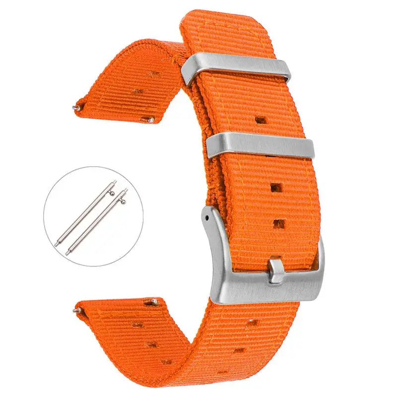 Garmin 18/20/22mm Quick Release Two-Piece Woven Nylon Band with Twin Metal Keepers
