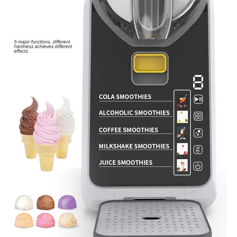 Snow Melting Machine Small Household Cold Drink Slush Machine Automatic Cleaning Smoothie Beverage Milkshake Shaved Ice Machine