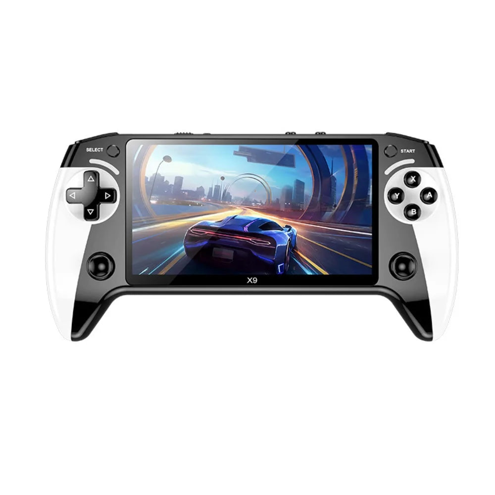 X9 Retro Handheld Game Console, Saker Game Console 5.5-Inch HD IPS Screen, 20000+ Classic Games,TV Connection,Expandable Storage