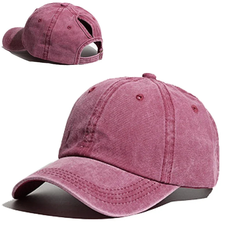 Distressed Ponytail Baseball Cap