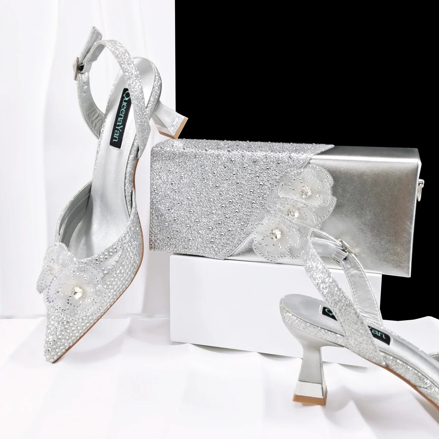 Doershow Lastest Italian Design Fashion Style Ladies Shoes with Matching Bag Set 2026 Nigerian Shoes and Bag Set!  HJ1-1