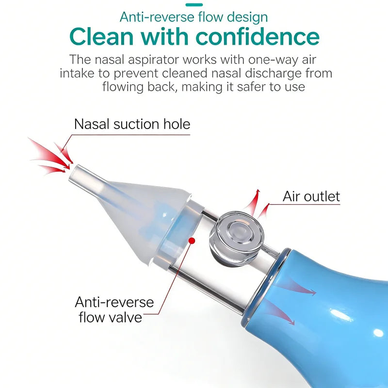 Silicone Nasal Aspirator for Baby Suction Pump Nose Cleaner Children Kids Soothing Nose Cleaning Device Nasal Cleaning Tools