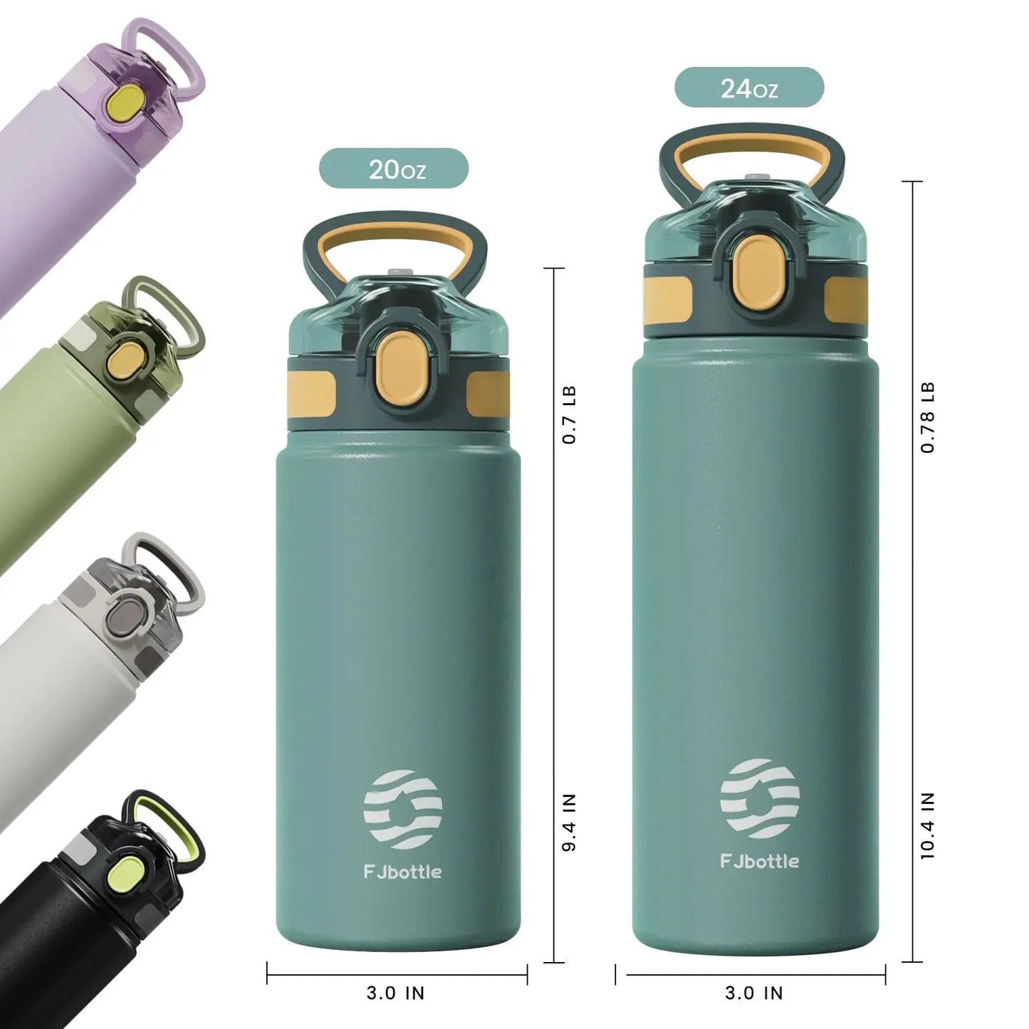 Thermos Bottle with Straw 600ml 720ml Stainless Steel