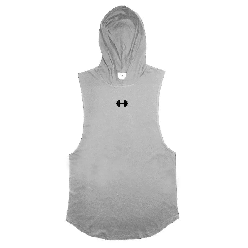 Men's Breathable Cotton Hooded Tank Tops