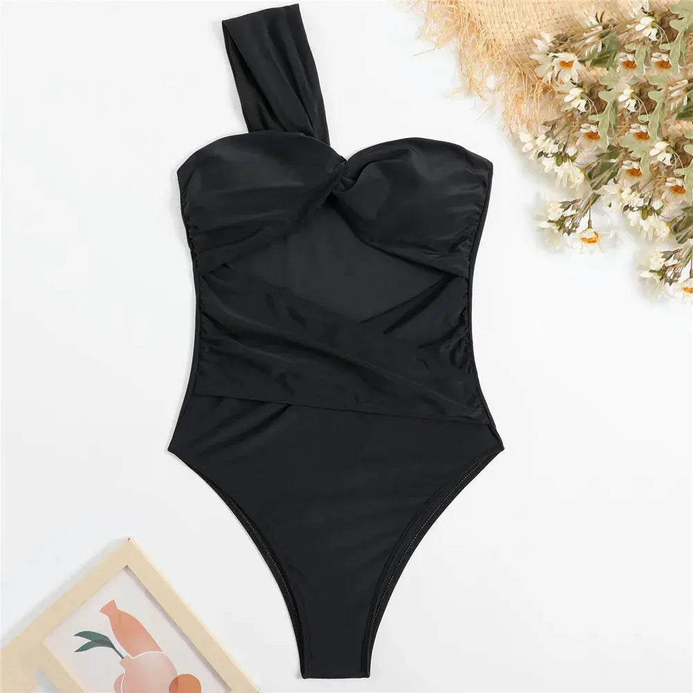 One Piece Swimsuit - Sexy One Shoulder Style