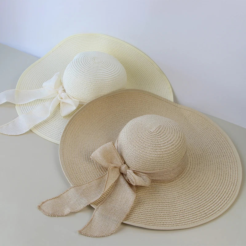 Sombrero de paja de verano para mujer