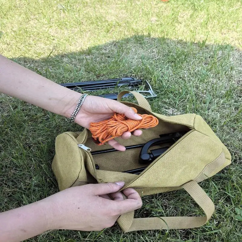 Outdoor Camping Equipment Stakes Storage Bag Tent Pegs Nails Ground Bag Outdoor Camping Pegs For Tent Tarp For Camp Ground
