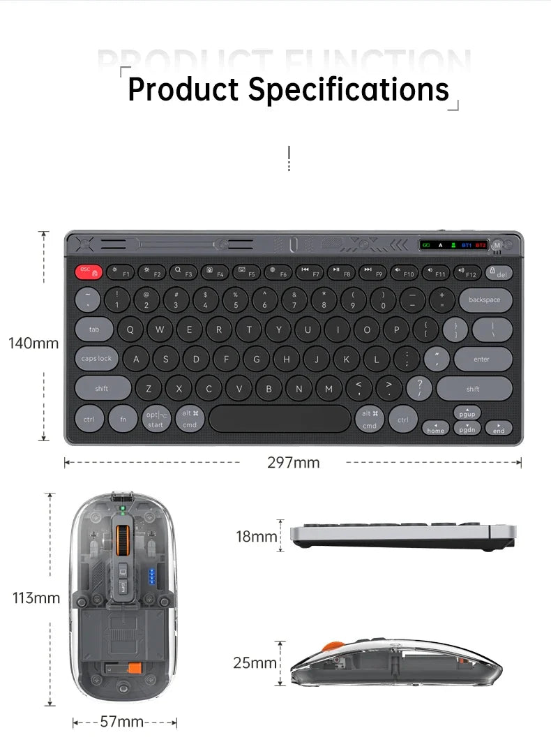 Bluetooth Wireless Keyboard Mouse Set Laptop Silent Button Charging Portable Mini Wireless Keyboard Office Typing