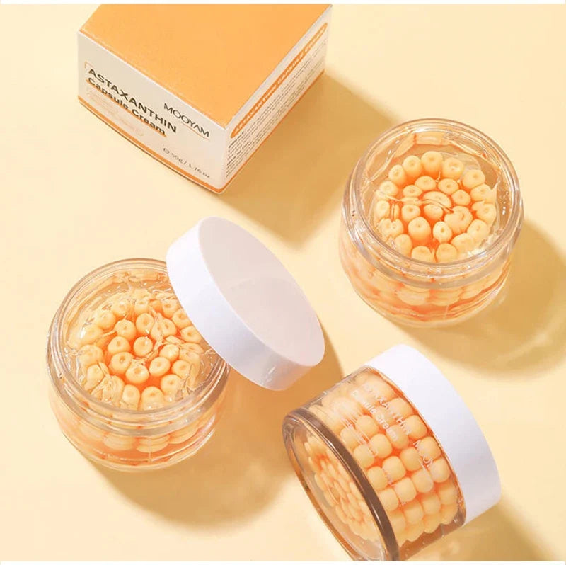 Korean Care Capsule Face Cream With Centella & Astaxanthin, Grape Seed Antioxidant Moisturizer, Soothing Barrier Care Skincare