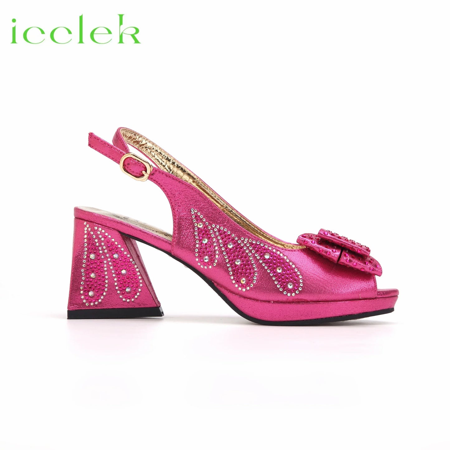 Nuevo diseño de zapatos y bolso de mujer Peep Toe