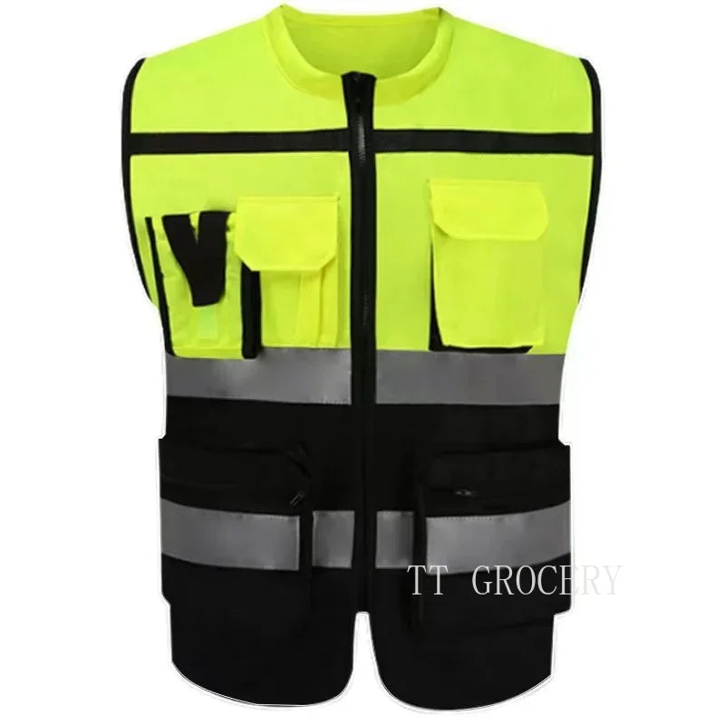 Safety First Men's Reflective Work Vest with Practical Features