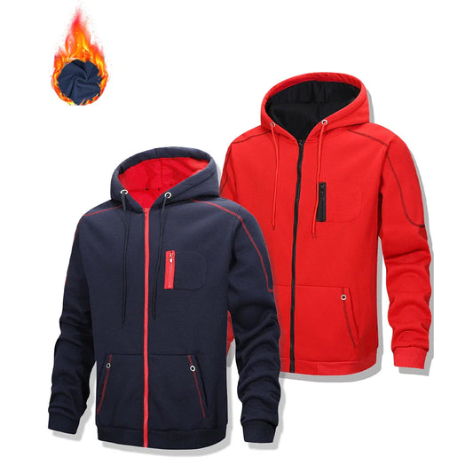 Chaqueta de Ciclismo para Hombre, Térmica, de Forro Polar, Cortavientos, Ropa Deportiva