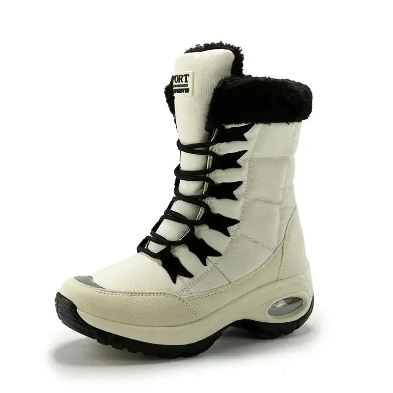 Comfortable Lace-up Hiking Boots for Women - Warm, Waterproof, and Durable