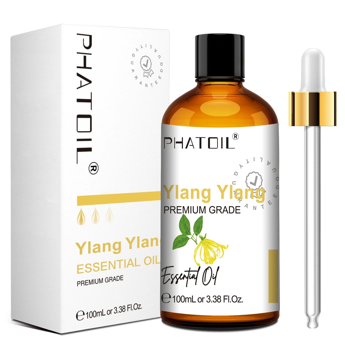 PHATOIL Natural Essential Oil for Diffuser Candle Making-100ml Sandalwood Eucalyptus Citronella Lavender Vanilla Essential Oils