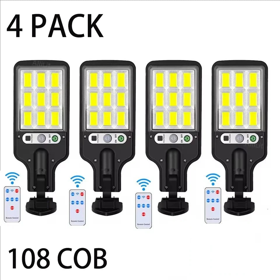Outdoor Solar Wall Led Light with Human Body Motion Sensor 3 Modes Garden Terrace Garage Courtyard Waterproof Street Lighting