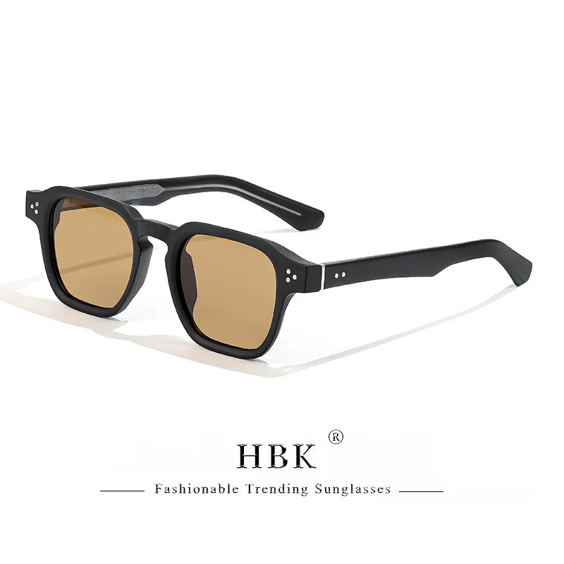 HBK Fashion Punk Sunglasses for Men Classic Square Sun Glasses Outdoor Sports Party Vacation Travel Driving Fishing Eyeglasses