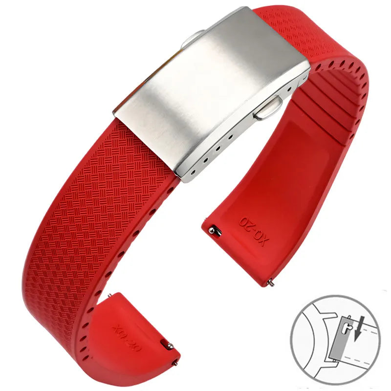 Polar Vantage, Grit X & Ignite FKM Rubber Band with Folding Clasp