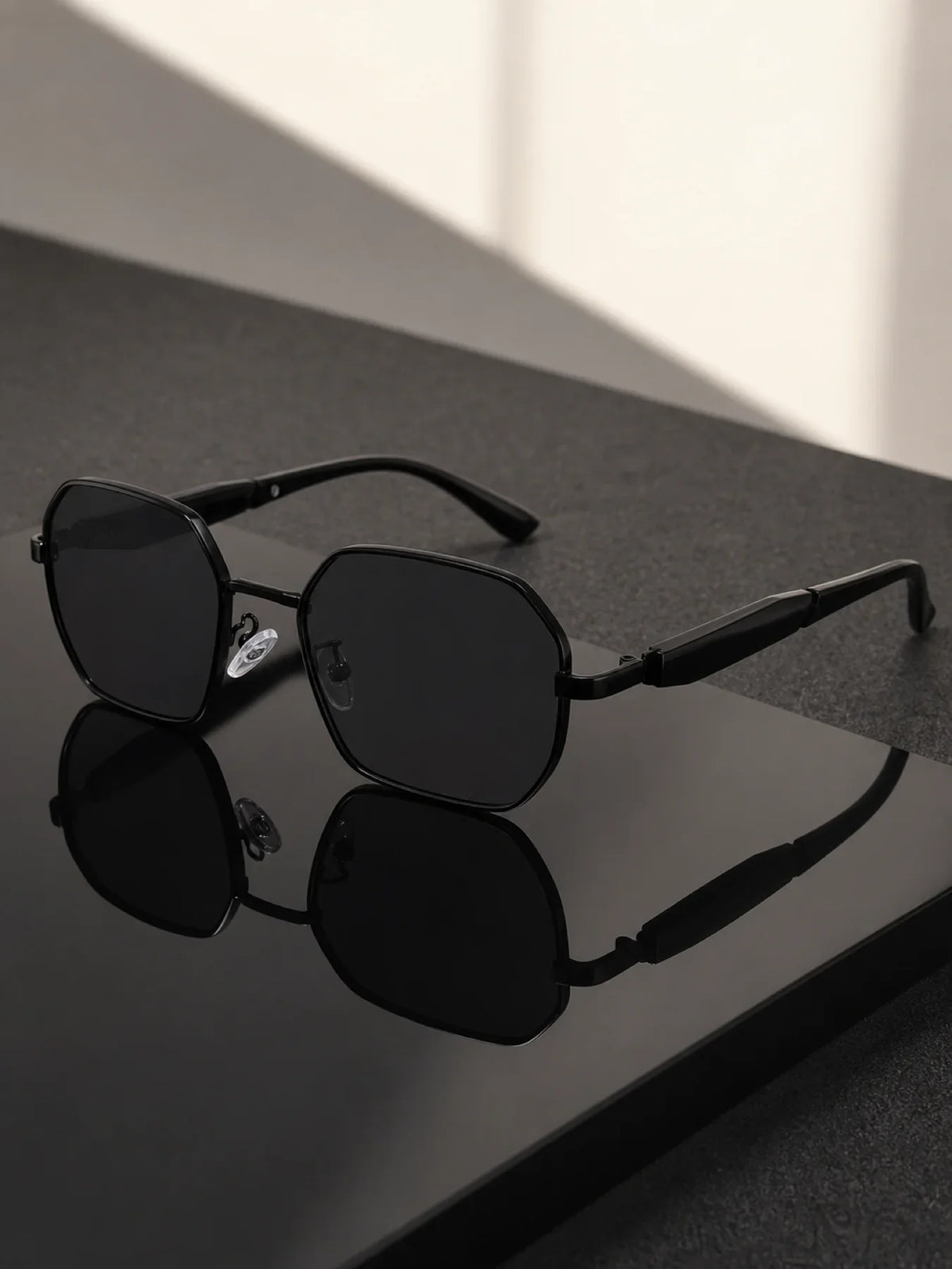 Fashion Polygonal Metal Frame Sunglasses, Men's And Women's Outdoor Driving Travel Decorations