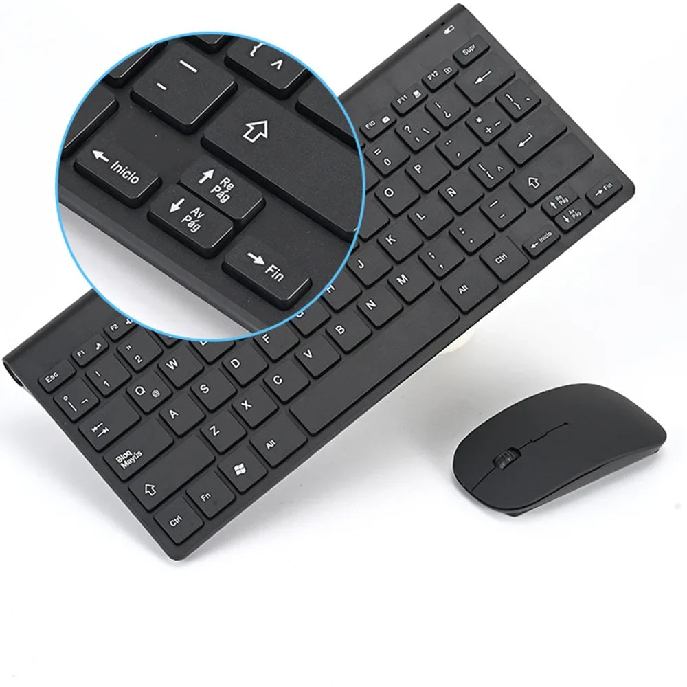 New Spanish Keyboard Wireless Mouse For Game PC Player TV Spanish Keyboard and Mouse Set 78Keys Gaming Keyboard Dropshipping