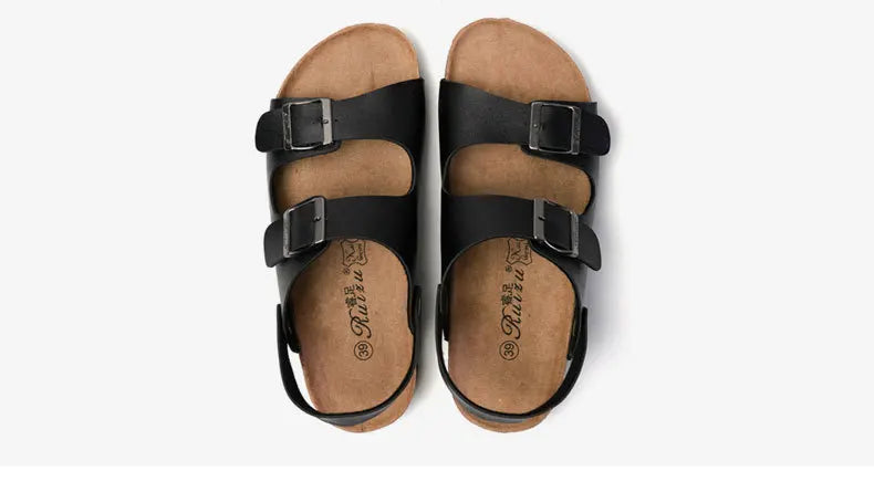 Zapatos Unisex Mujer y Hombre Sandalias de Corcho con Tira Trasera Zuecos Gladiador