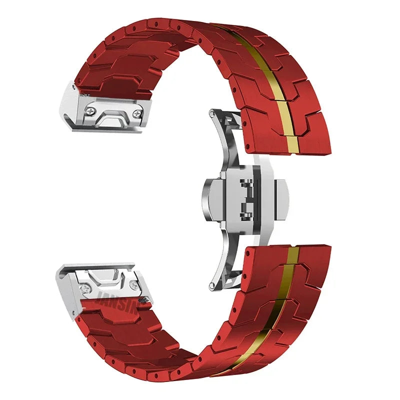 Garmin QuickFit 22/26mm Stainless Steel Bracelet with Color Stripe