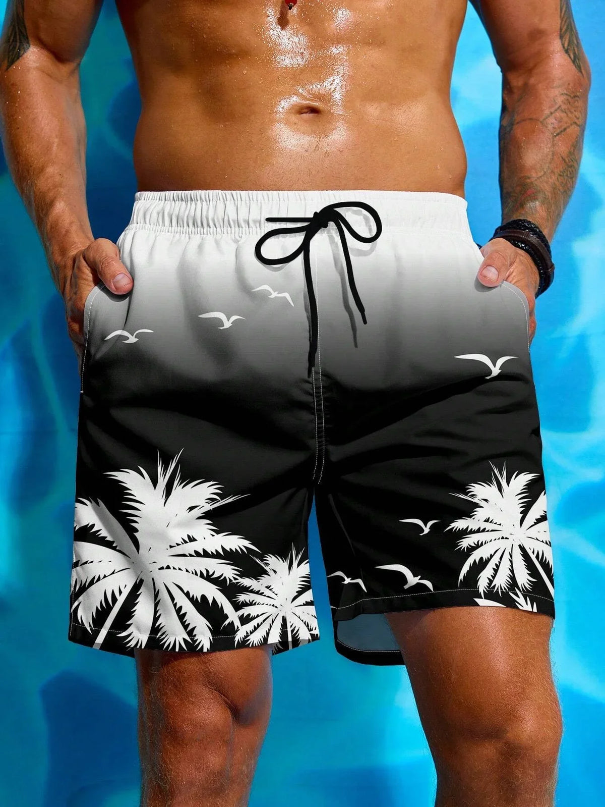 Breathable Swim Trunks with Pockets