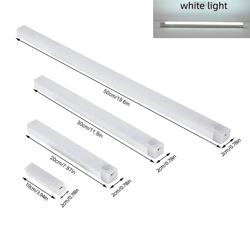 Motion Sensor Lamp Night Light Wireless LED USB Type C Rechargeable Lamp for Kitchen Cabinet Bedroom Wardrobe Staircase Lighting