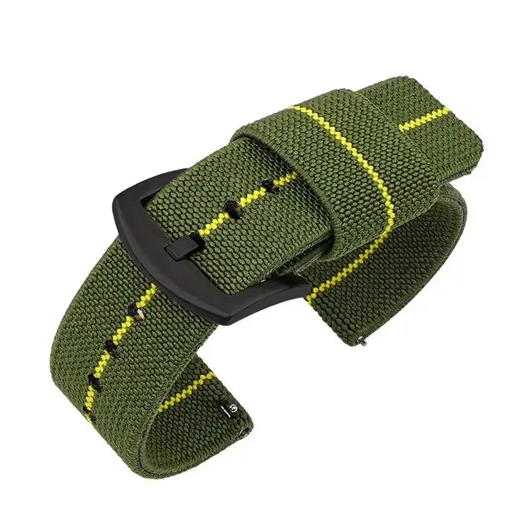 Garmin 18/20/22mm Quick Release Heavy Woven Nylon Band with Fabric Keepers