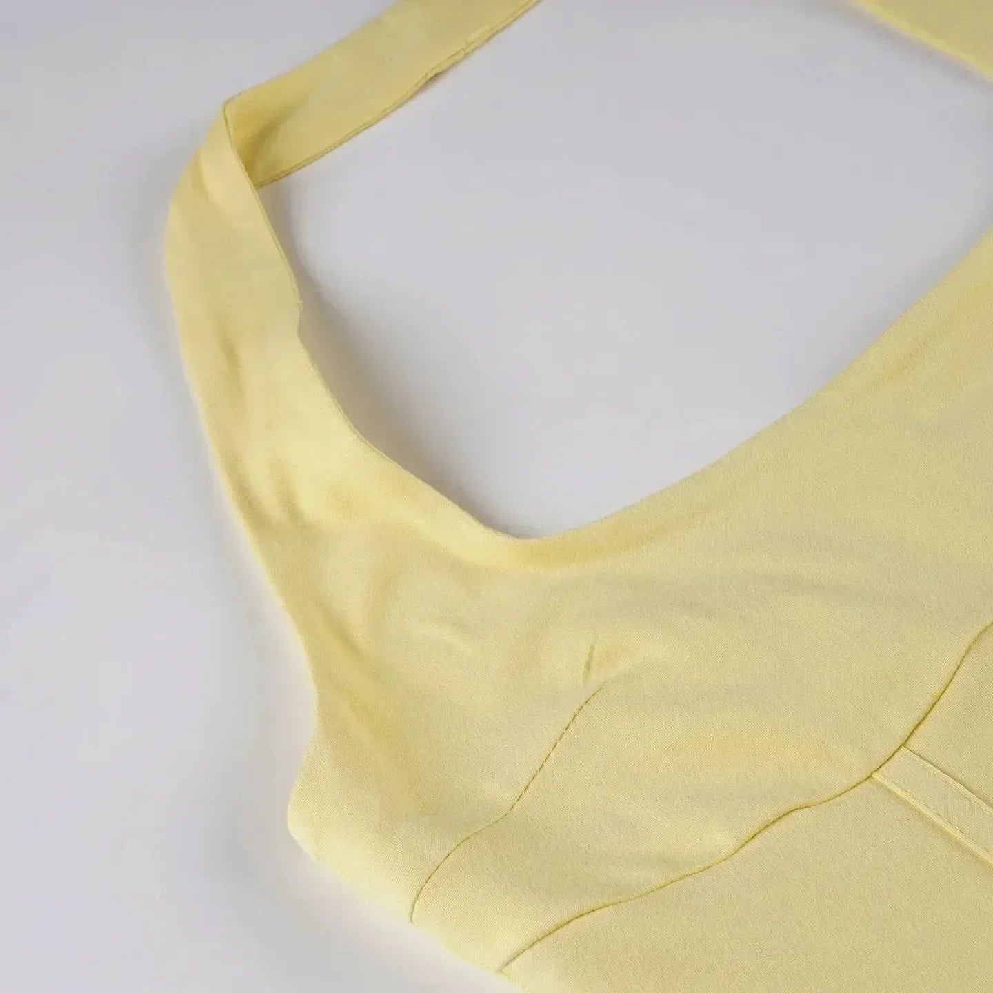 Tornova Vacation Halter Mini Dress For Women Solid High Waist Puffy Dress Ruffled Splice Fashion Sexy Slim Dress 2025 Summer New