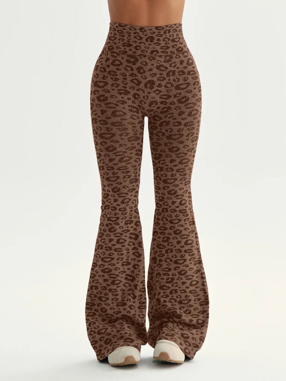 Seamless High-Waisted Flare Pants Autumn Winter Women Trousers Yoga Clothes Stretchy GYM Flare Leg Tummy Control Slim-Fit Pants