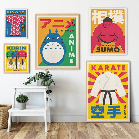 Pósters en lienzo de estética japonesa