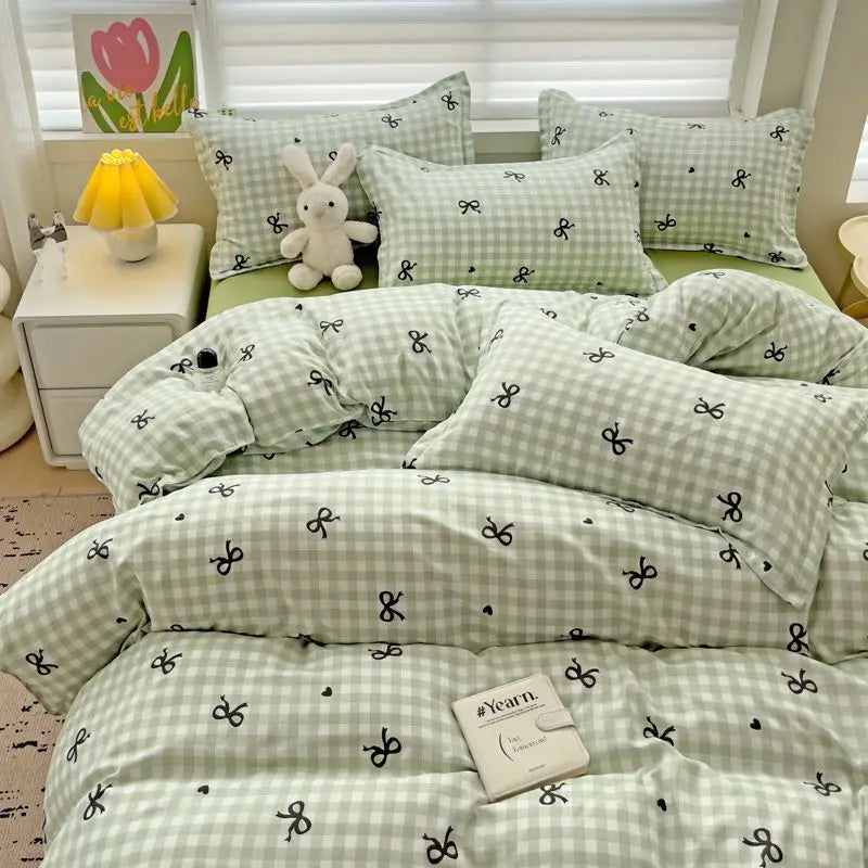 Bonito juego de cama de guinga