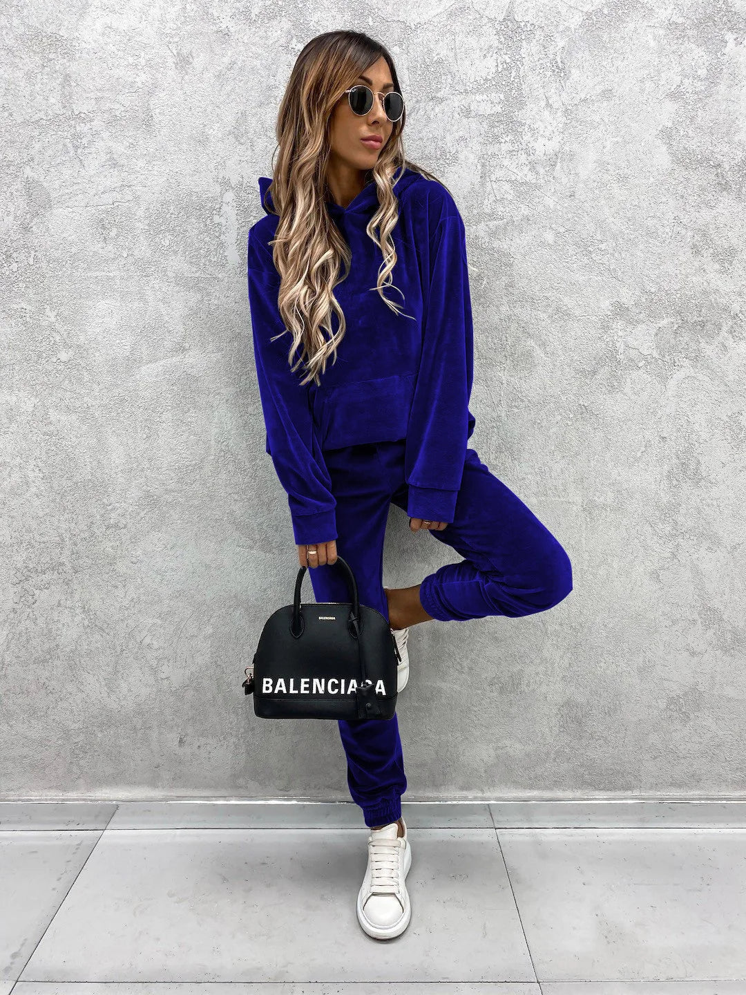 Autumn Winter Tracksuit Women Two Piece Set Oversized Hoodie Sweatpants Solid Sportswear Suit Casual Sweatshirt Trouser Set Lady