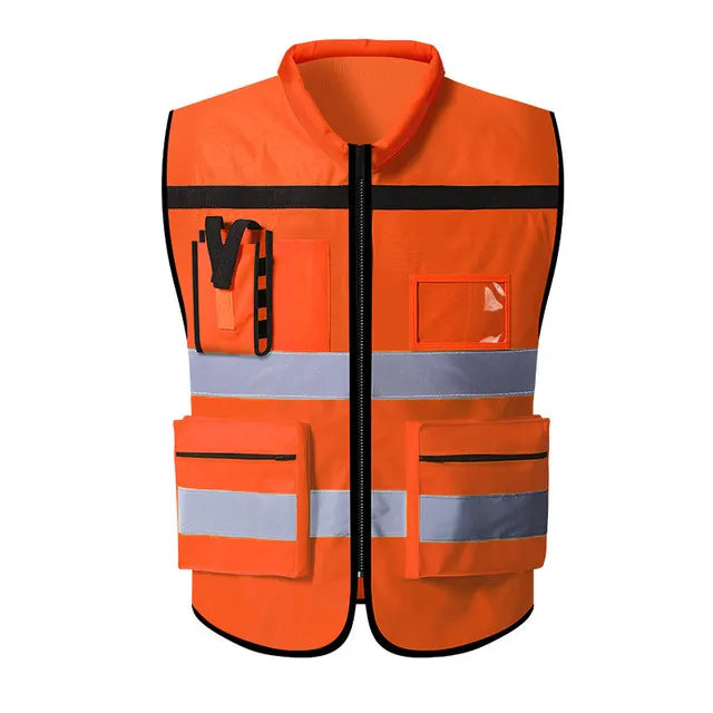 Reflective Construction Vest Improved Visibility, Enhanced Safety