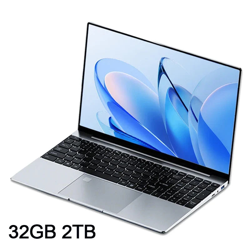 Ultra slim 15.6" Laptop Intel Core i9 10980HK  32GB 2TB Windows11 Office Fingerprint Unlock Gaming Portable Notebook Computer PC