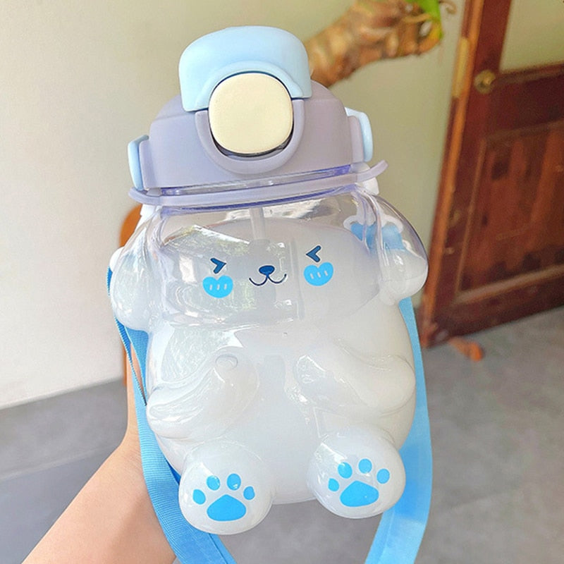 Botella de agua transparente para conejos