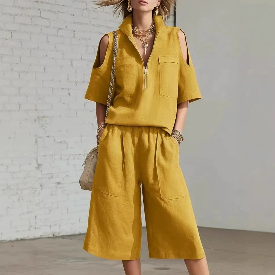 2026 Summer Cross Border New Foreign Trade Women's Clothing Short Sleeve Shorts Shirt Loose Pants Two Piece Sets Casual Clothes