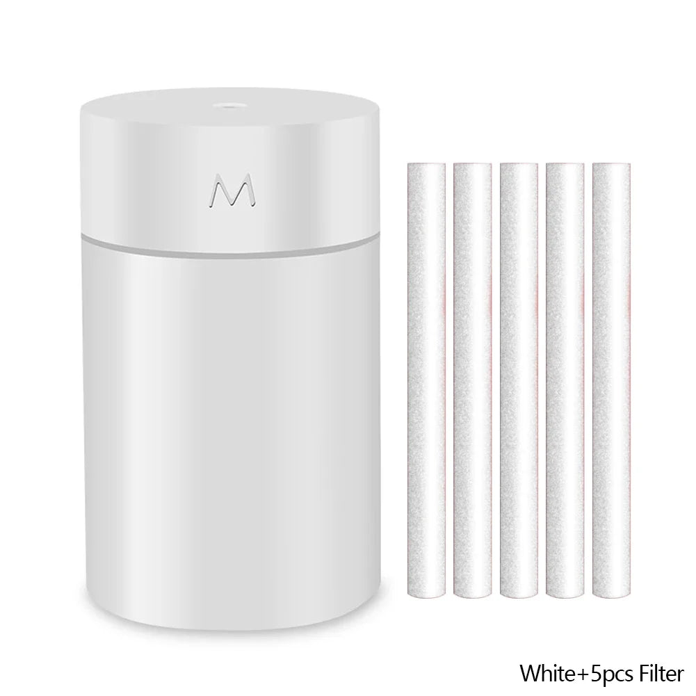 Portable Air Humidifier Ultrasonic 260ML Mini Car Humidifier Aromatherapy Diffuser Sprayer USB Essential Oil Atomizer LED Lamp