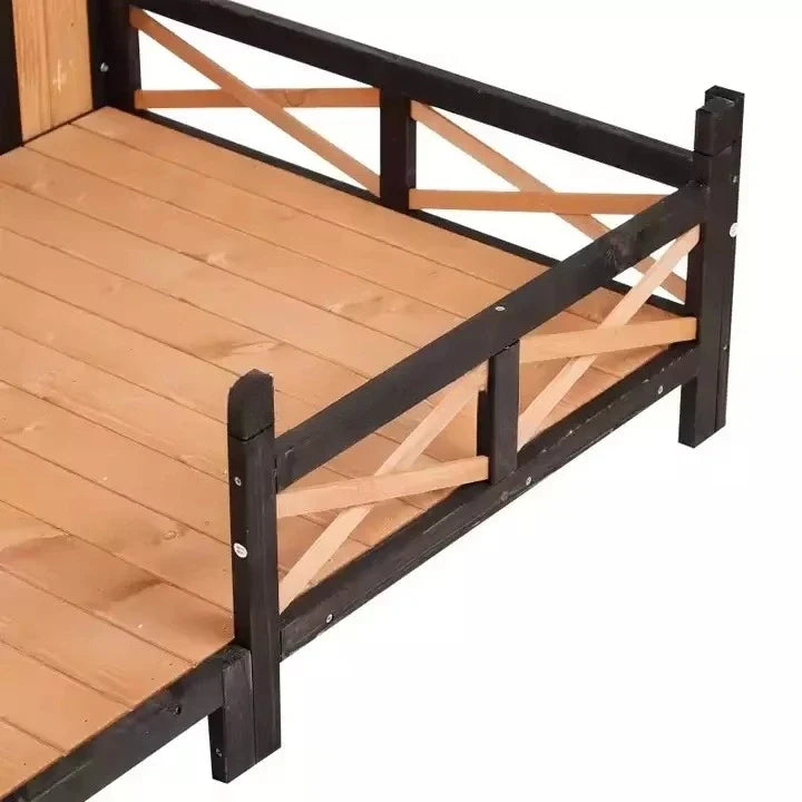 Outdoor Cute Animal Pet Dogs Kennel Crate Houses Large Wooden Dog Cage House